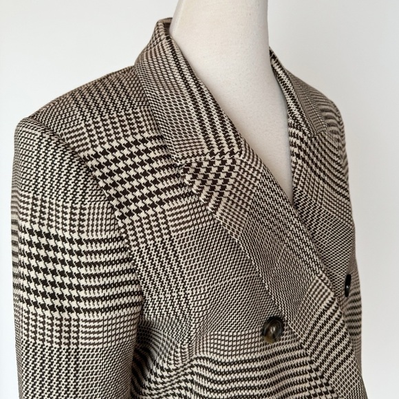 Brown houndstooth check Blazer - Picture 13 of 16